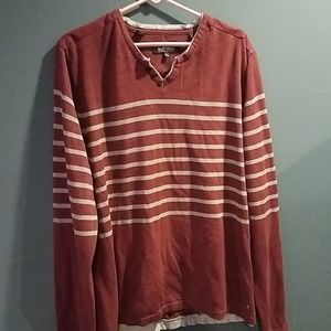 Buffalo David Bitton Burgundy Stripe Pullover Sweater XXL